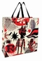  x BLACK & RED ALL OVER SHOPPER