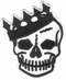  x VOODOO RHYTHM SKULL CROWN PATCH