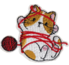  CAT - CUTE ALL TIED UP IN YARN PATCH