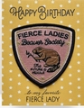 HAPPY BIRTHDAY - FIERCE LADY - PATCH & CARD