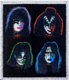KISS - FOUR HEADS ON BLACK POP ART STYLE PATCH