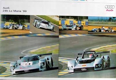 Original Audi Sport Poster. Le Mans 1999