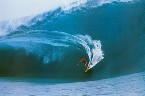 Surfer Poster Big Wave Teahupo Wave