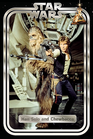 Star Wars Classic Poster Han and Chewie Retro