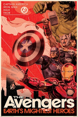 The Avengers Poster Golden Age Hero Propaganda