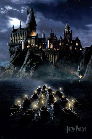 Harry Potter Poster Hogwarts Boats