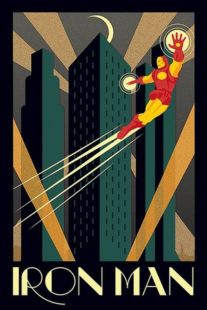 Iron Man Art Deco - Poster