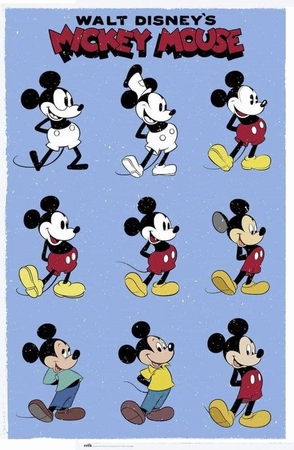 Disney Mickey Mouse Poster Evolution