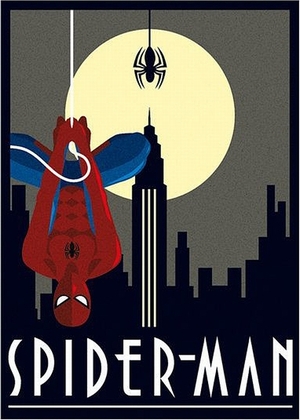 Spider Man Art Deco - Poster