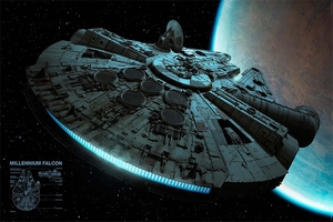 Star Wars Poster Millennium Falcon