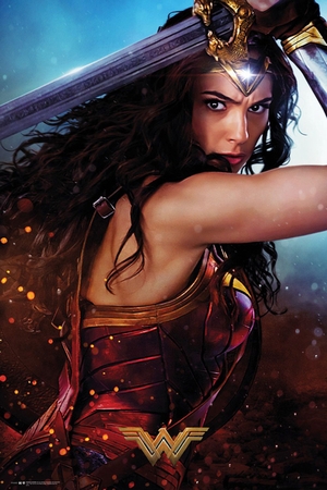 Wonder Woman mit Schwert Poster