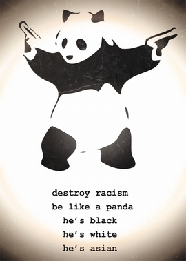Destroy Racism Banksy Poster Panda