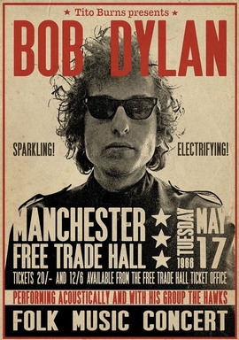 Bob Dylan Poster Manchester Free Trade Hall