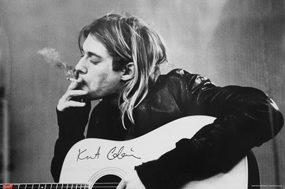 Nirvana - Kurt Cobain Smoking & Guitar