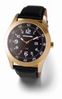 Luigi Gold Leather Black