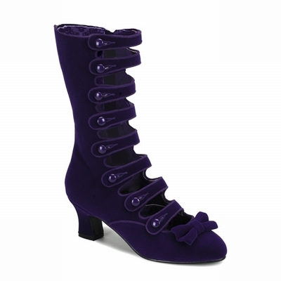 WHIMSEY-115 - Velvet Calf Boots with Straps