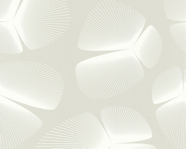 Tapete - Contzen II - Linear Leaf  Grau