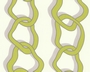 TAPETE - FLOCK III - CHAINS - GR�N