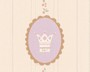 TAPETE - LITTLE PRINCESS - KRONEN VIOLETT