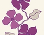ESPRIT TAPETE - CITY GLAM - BLUMENMUSTER - VIOLETT