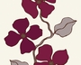 ESPRIT TAPETE - CITY GLAM - BLUMENMUSTER - DUNKELROT