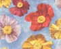 TAPETE - FARO - BLUMEN BLAU
