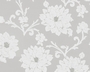TAPETE - FLOCK III - FLORAL - GRAU