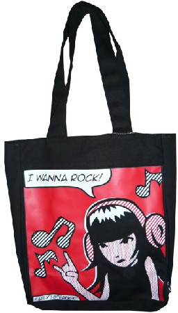 Emily The Strange - I Wanna Rock Tote Shopper