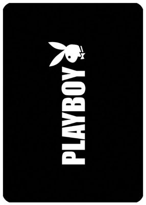 Fleecedecke mit Playboy-Schriftzug Schwarz