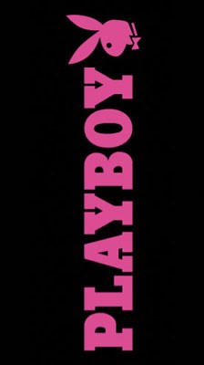 Playboy Badetuch Text - schwarz/pink