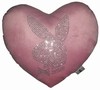 Playboy Kissen Herz Voll-Strass - pink
