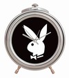 Playboy Chrom Wecker Schwarz
