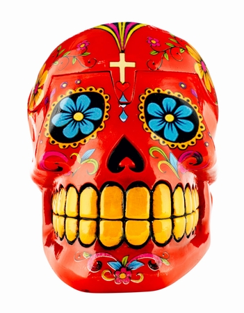Candy Skulls box red