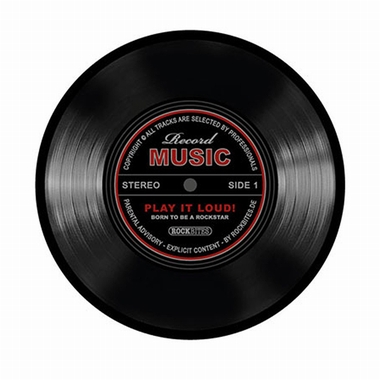 Schallplatten Mousepad Record Music schwarz