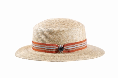 Cloche aus Stroh woven lines