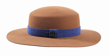Cloche velours kantiger Kopf Folly Dot camel