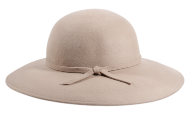 Damencloche breiter Rand - mittel beige