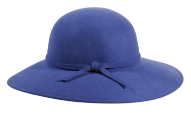 Damencloche breiter Rand - royalblau