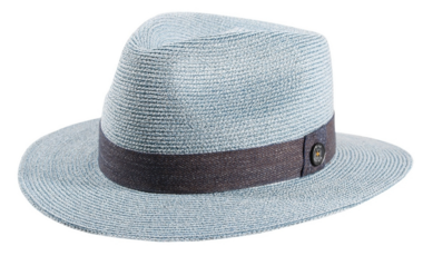 Fedora Traveler Hanf soft mit Gimpe - gletscher
