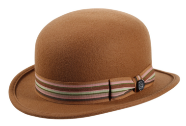 rban Bowler nieder Wolle striped camel