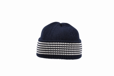 Sommer Strickmtze marine