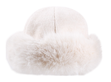 Toque mit Fell �cru