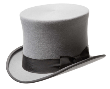 Zylinder Klassisch Haarfilz grau