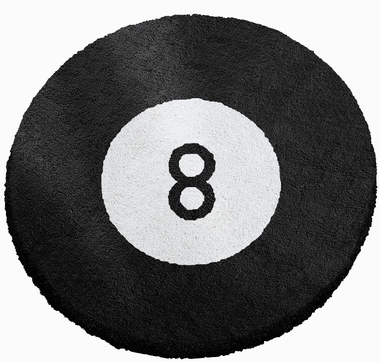 Badteppich - Badvorleger Schwarze 8 - Billardkugel