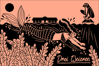 Drei Weieren Badetuch - Design von Eva Rust
