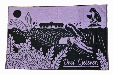 Drei Weieren Badetuch - Design von Eva Rust - lilac