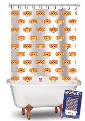 Duschvorhang - Affe - Monkey - Transparent
