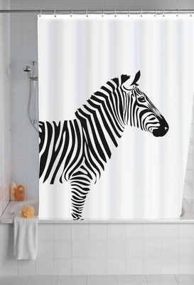 Anti-Schimmel Duschvorhang - Zebra