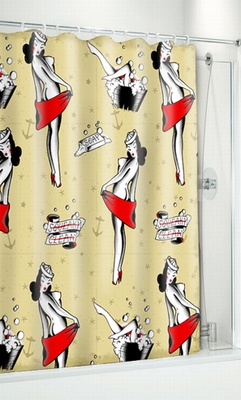 Duschvorhang - Squeaky Clean - Pin Up Girls