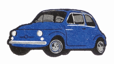 Fiat 500 Fussmatte - BLAU